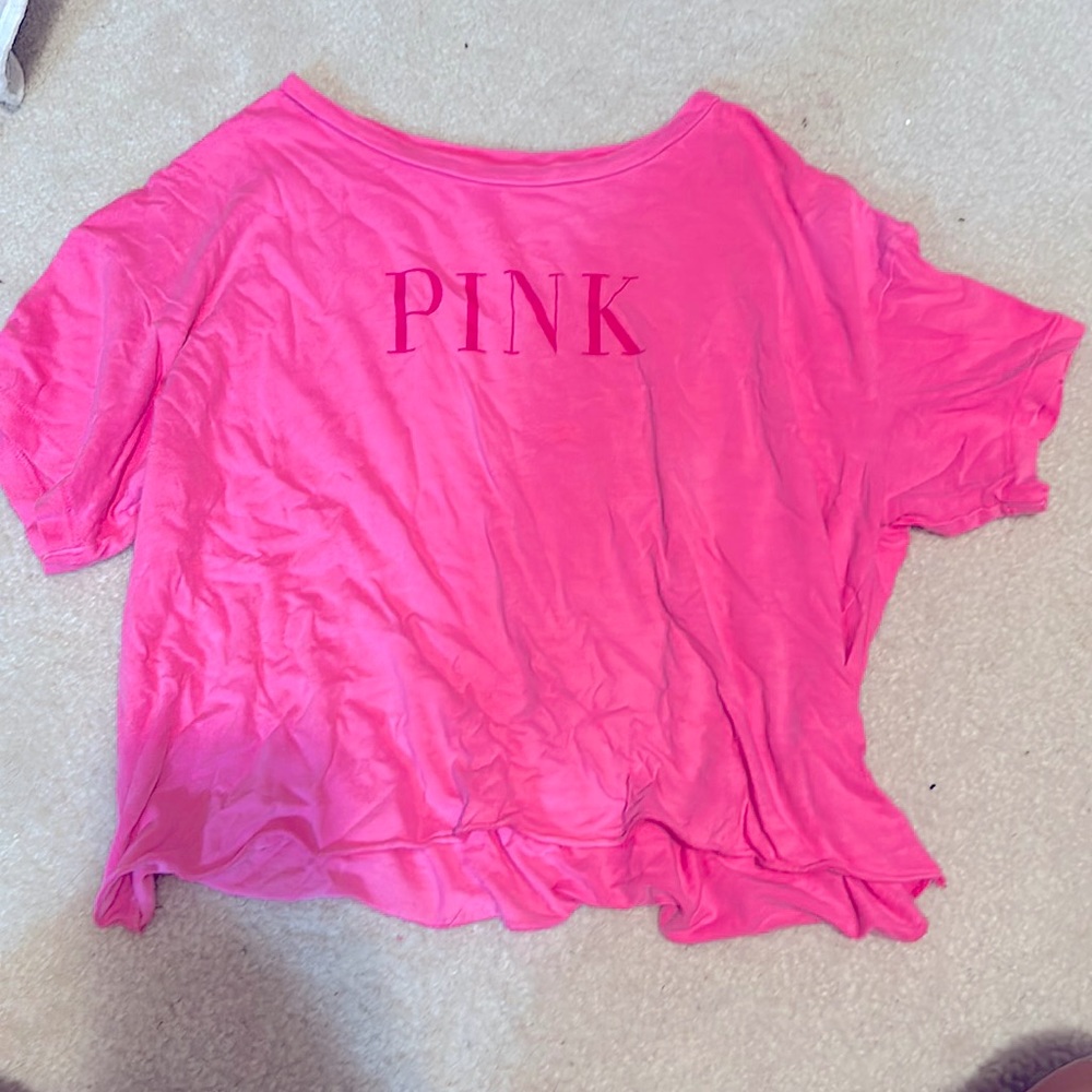 hot pink crop top from pink